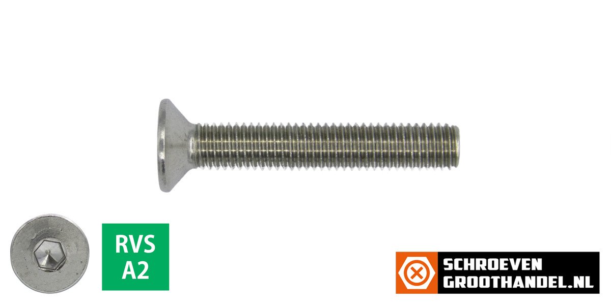 Alternatieve afbeelding voor Senkkopfschrauben inbus  M6 x 25mm Edelstahl A2 DIN7991 100 Stück