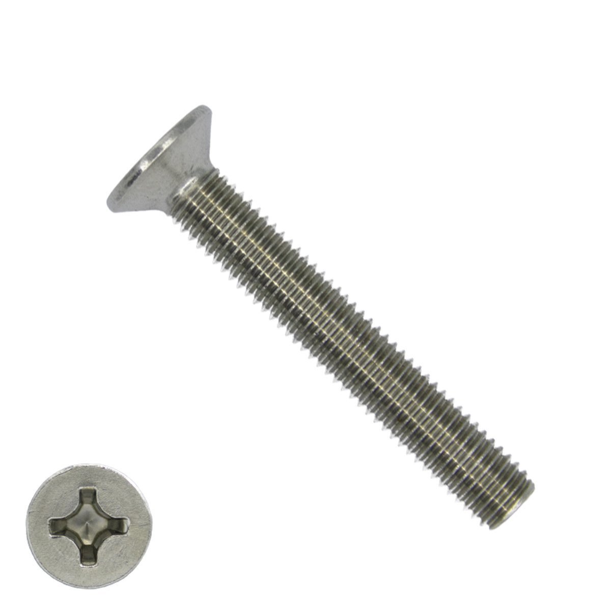 Alternatieve afbeelding voor Senkschrauben mit Kreuzschlitz M4 x 45mm DIN965 Edelstahl A2 philips 200 Stück