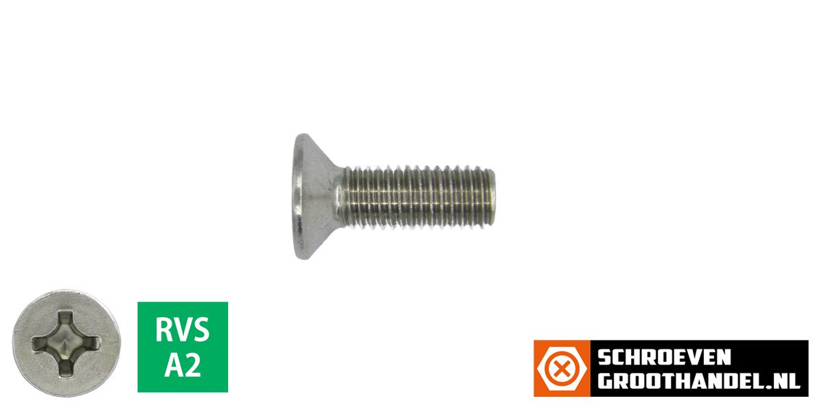 Alternatieve afbeelding voor Senkschrauben mit Kreuzschlitz M5 x 12mm DIN965 Edelstahl A2 philips 200 Stück