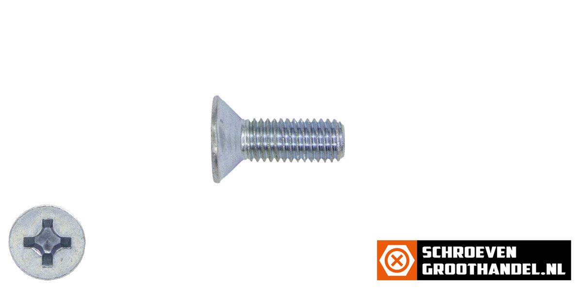 Alternatieve afbeelding voor Senkschrauben mit Kreuzschlitz M5 x 12mm DIN965 verzinkt philips 200 Stück