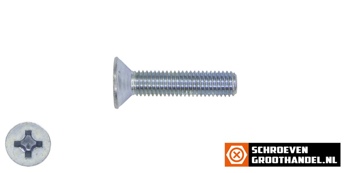 Alternatieve afbeelding voor Senkschrauben mit Kreuzschlitz M5 x 16mm DIN965 verzinkt philips 200 Stück