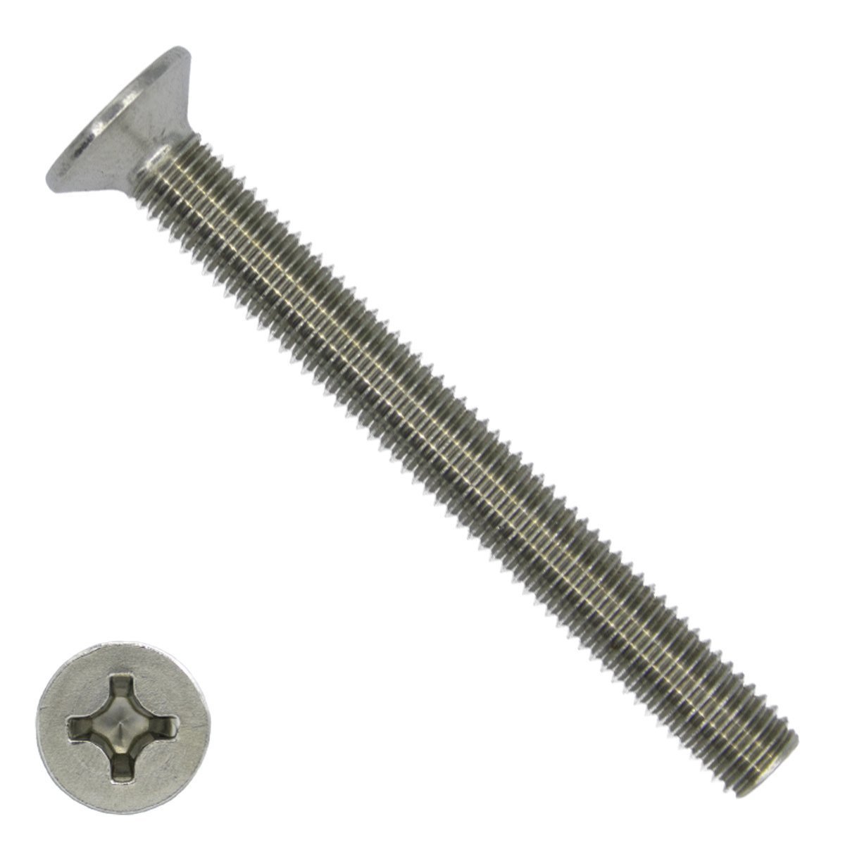 Alternatieve afbeelding voor Senkschrauben mit Kreuzschlitz M5 x 90mm DIN965 Edelstahl A2 philips 200 Stück