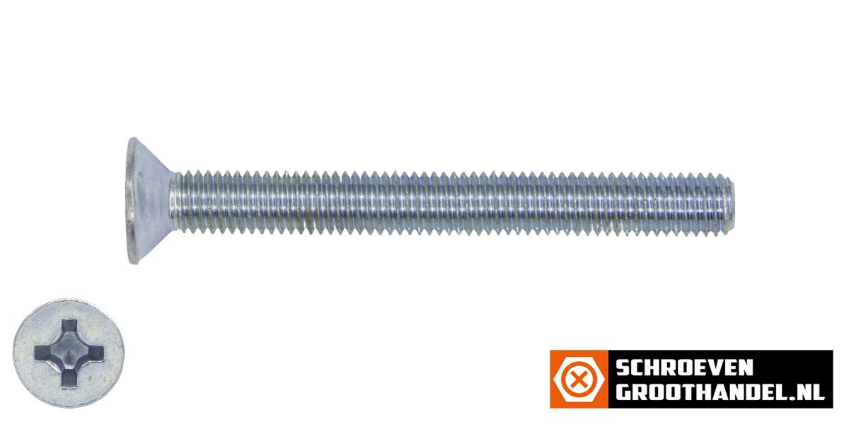 Alternatieve afbeelding voor Senkschrauben mit Kreuzschlitz M8 x 50mm DIN965 verzinkt philips 200 Stück