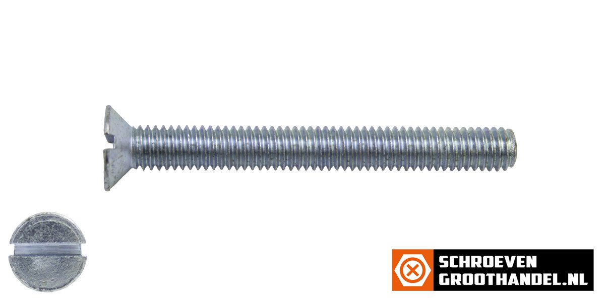 Alternatieve afbeelding voor Senkschrauben mit Schlitz M5 x 60mm DIN963 verzinkt  200 Stück