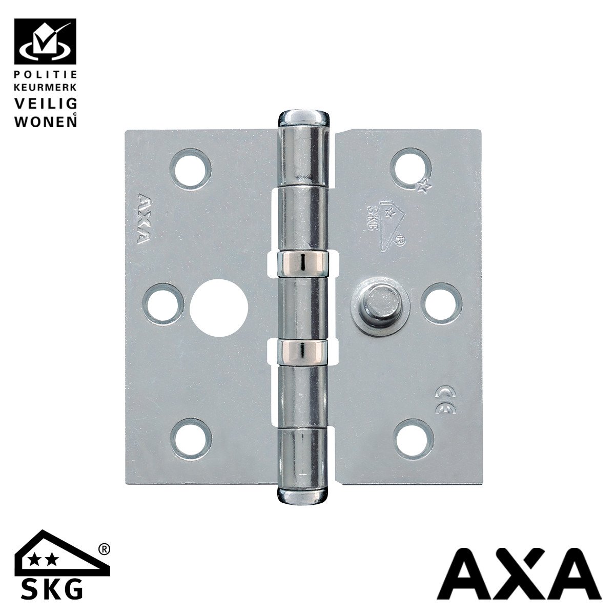 Alternatieve afbeelding voor Sicherheitsscharnier Kugellager 76x76mm Stahl SKG** AXA