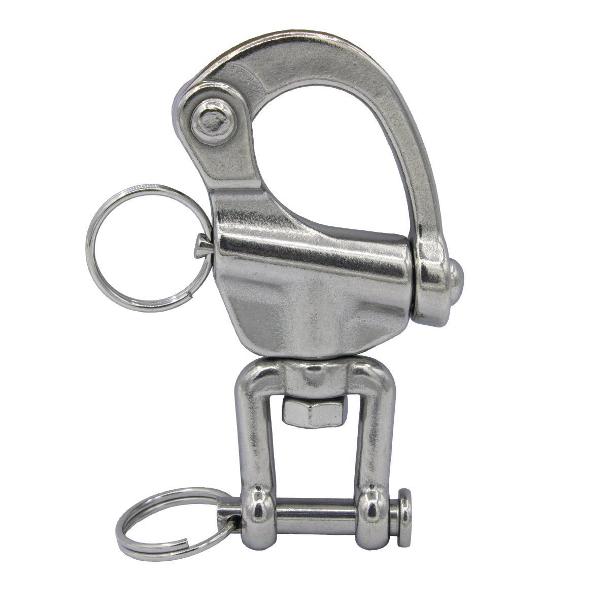 Alternatieve afbeelding voor Schnappschäkel mit Wirbelschäkel 6x87mm Edelstahl A4 1 Stück
