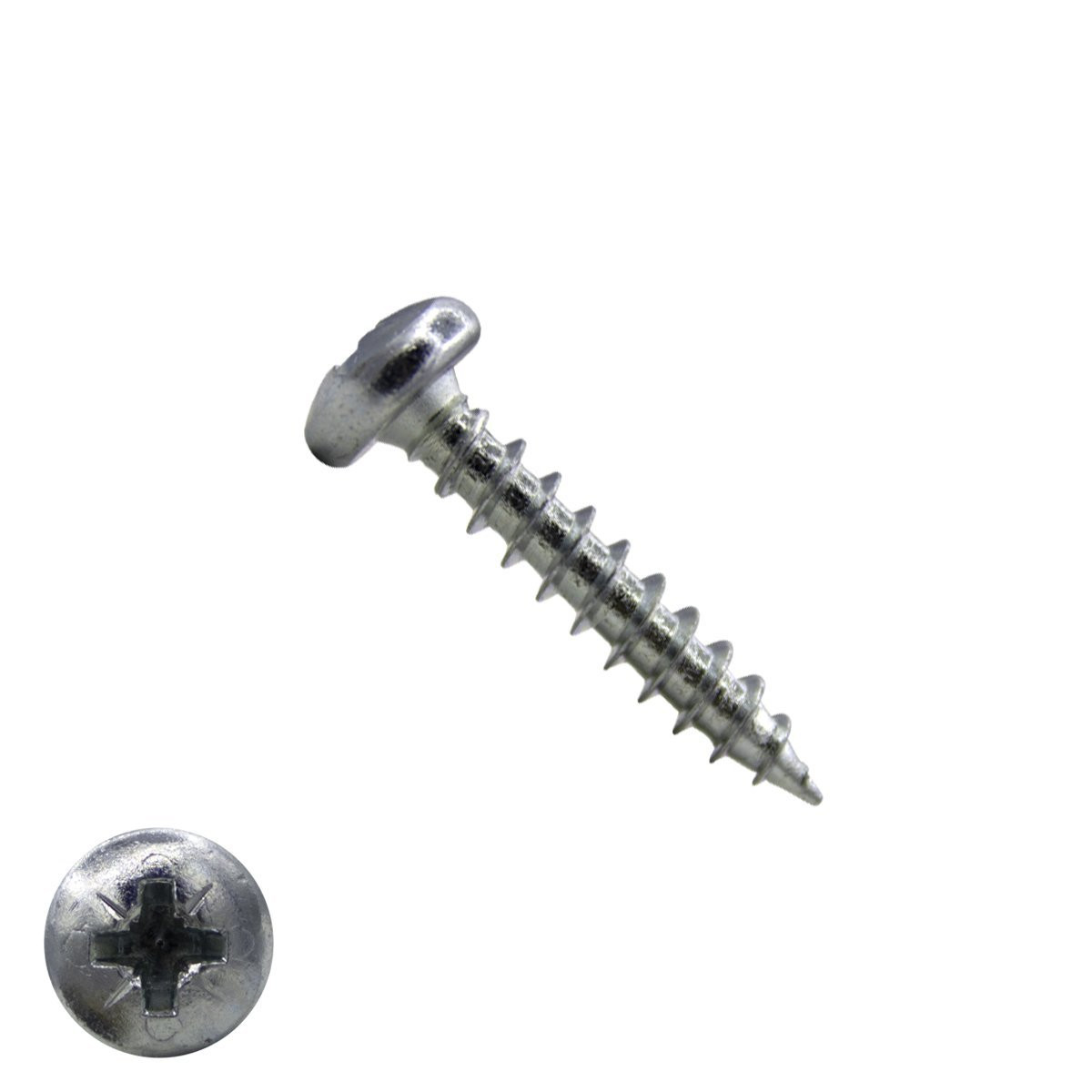 Alternatieve afbeelding voor Spanplattenschrauben 3,5x25mm verzinkt Linsenkopf POZI-2 200 Stück