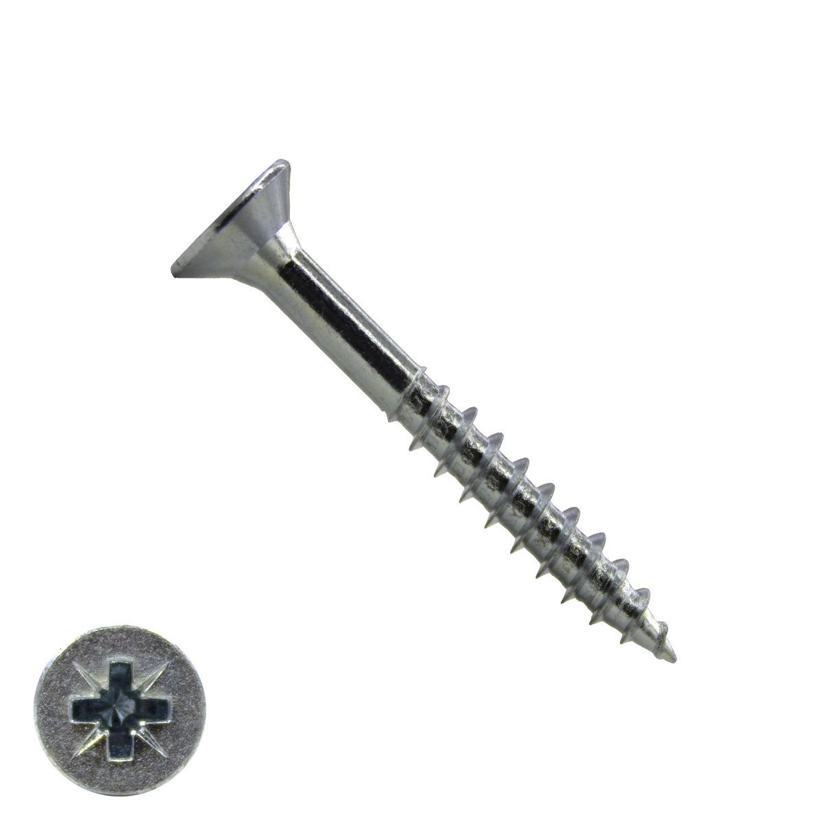 Alternatieve afbeelding voor Spanplattenschrauben 5x40/24mm verzinkt Senkkopf POZI-2 200 Stück