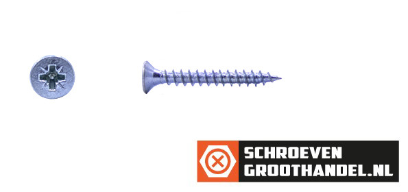 Alternatieve afbeelding voor Spanplattenschrauben 6x30mm verzinkt Senkkopf POZI-3 200 Stück