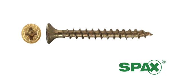 Alternatieve afbeelding voor Spax Spanplattenschrauben 4x30mm gelb verzinkt Senkkopf POZI 1000 Stück