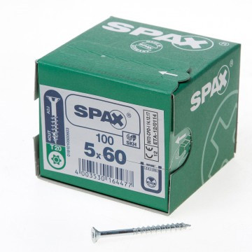 Alternatieve afbeelding voor Spax Spanplattenschrauben 5x60mm Teilgewinde verzinkt Senkkopf TORX 100 Stück