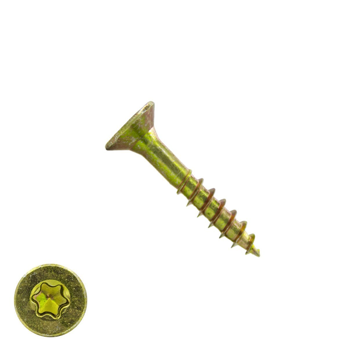 Alternatieve afbeelding voor Spanplattenschrauben 3,5x30/18mm gelb verzinkt Senkkopf TORX-15 200 Stück