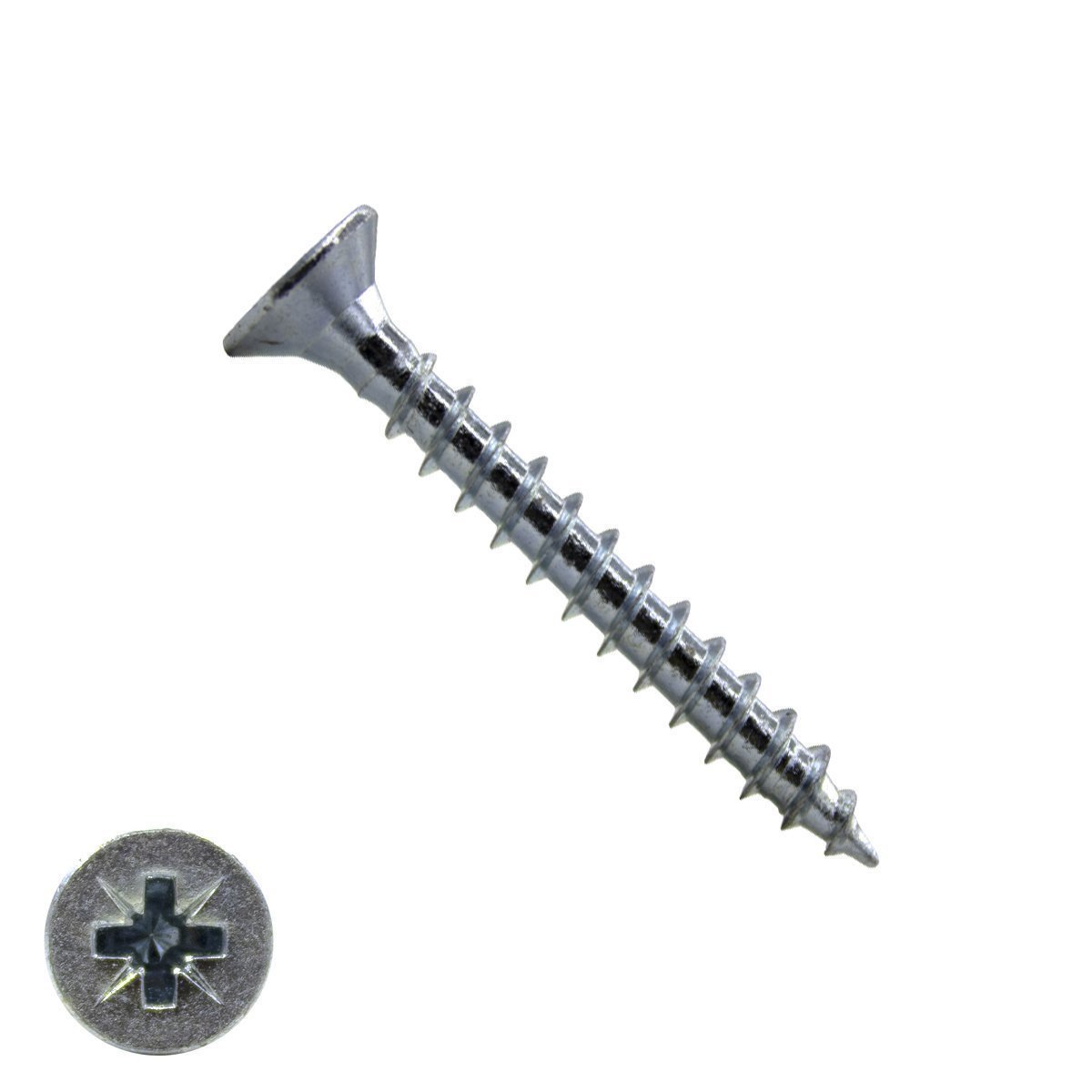 Alternatieve afbeelding voor Spanplattenschrauben 3,5x40mm verzinkt Senkkopf POZI-2 200 Stück