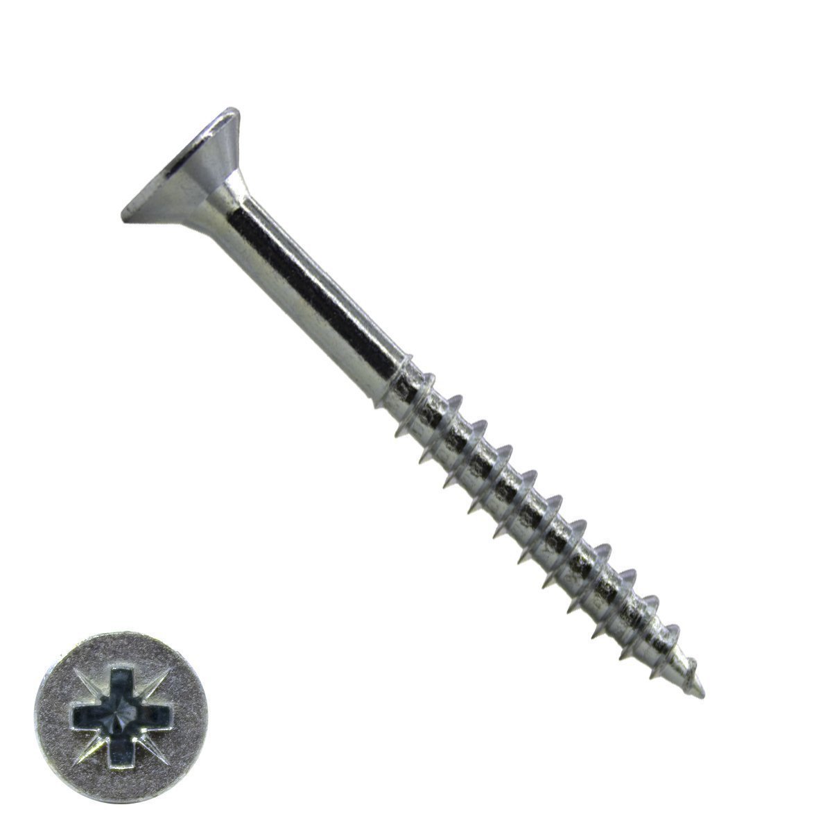 Alternatieve afbeelding voor Spanplattenschrauben 3,5x50/30mm verzinkt Senkkopf POZI-2 200 Stück
