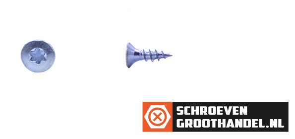Alternatieve afbeelding voor Spanplattenschrauben 3x12mm verzinkt Senkkopf TORX-10 200 Stück