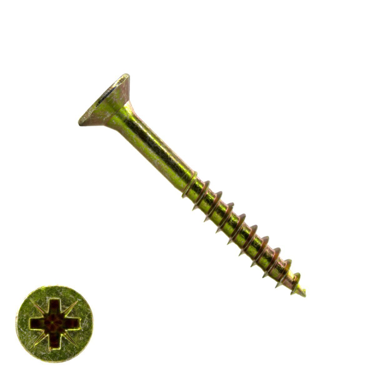 Alternatieve afbeelding voor Spanplattenschrauben 3x45/30mm gelb verzinkt Senkkopf POZI-1 200 Stück