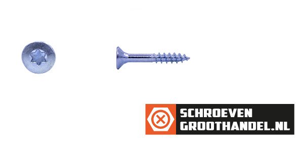 Alternatieve afbeelding voor Spanplattenschrauben 4,5x35/24mm verzinkt Senkkopf TORX-20 200 Stück