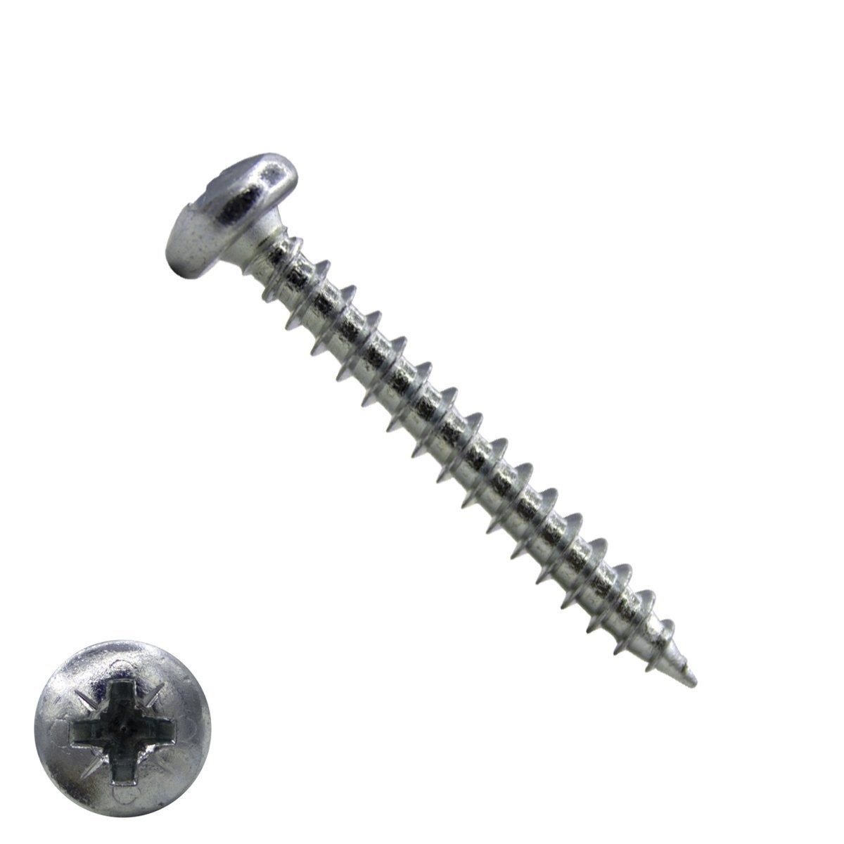 Alternatieve afbeelding voor Spanplattenschrauben 4,5x40mm verzinkt Linsenkopf POZI-2 200 Stück