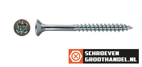 Alternatieve afbeelding voor Spanplattenschrauben 4,5x55/35mm verzinkt Senkkopf POZI 500 Stück