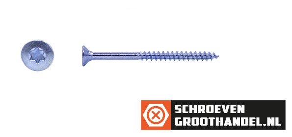 Alternatieve afbeelding voor Spanplattenschrauben 4,5x70/42mm verzinkt Senkkopf TORX-20 200 Stück