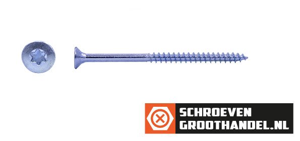 Alternatieve afbeelding voor Spanplattenschrauben 4,5x80/48mm verzinkt Senkkopf TORX-20 200 Stück