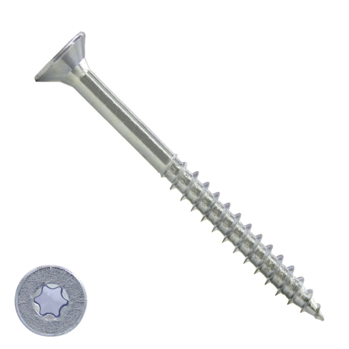 Alternatieve afbeelding voor Spanplattenschrauben 4,5x80/48mm verzinkt Senkkopf TORX-20 200 Stück
