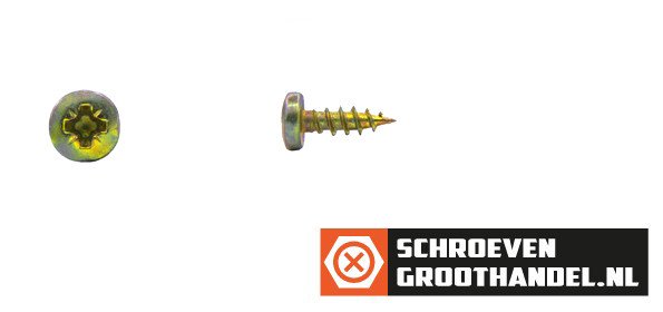 Alternatieve afbeelding voor Spanplattenschrauben 4x16mm gelb verzinkt Linsenkopf POZI-2 200 Stück