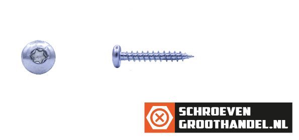 Alternatieve afbeelding voor Spanplattenschrauben 4x25mm verzinkt Linsenkopf TORX-15 200 Stück