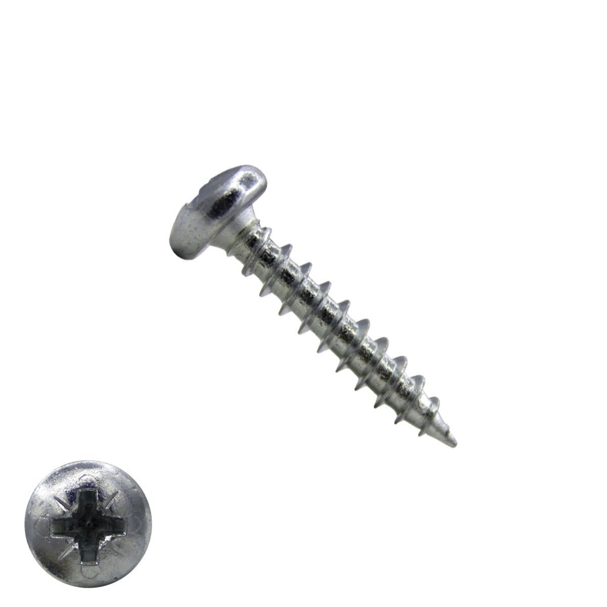 Alternatieve afbeelding voor Spanplattenschrauben 4x30mm verzinkt Linsenkopf POZI-2 200 Stück