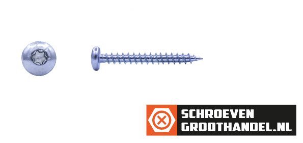 Alternatieve afbeelding voor Spanplattenschrauben 4x30mm verzinkt Linsenkopf TORX-15 200 Stück