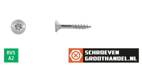 Alternatieve afbeelding voor Spanplattenschrauben 4x35/24mm Edelstahl A2 Senkkopf TORX-20 500 Stück