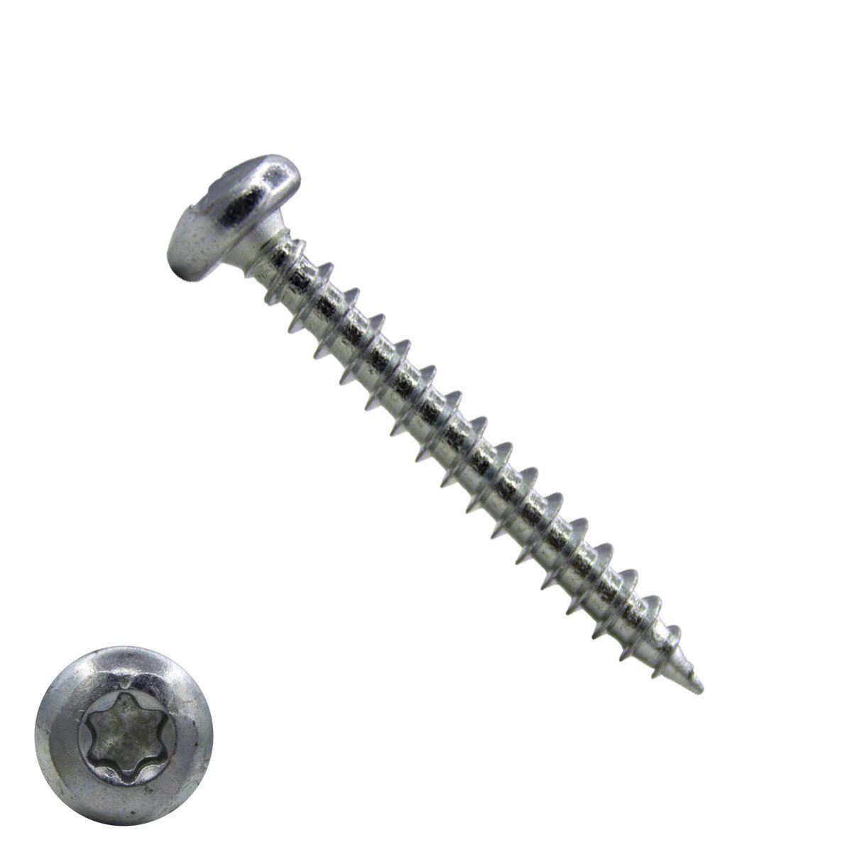 Alternatieve afbeelding voor Spanplattenschrauben 4x45mm verzinkt Linsenkopf TORX-15 200 Stück