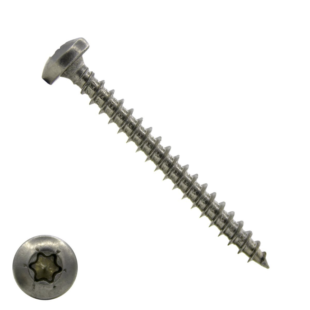 Alternatieve afbeelding voor Spanplattenschrauben 4x50mm Edelstahl A2 Linsenkopf TORX 200 Stück
