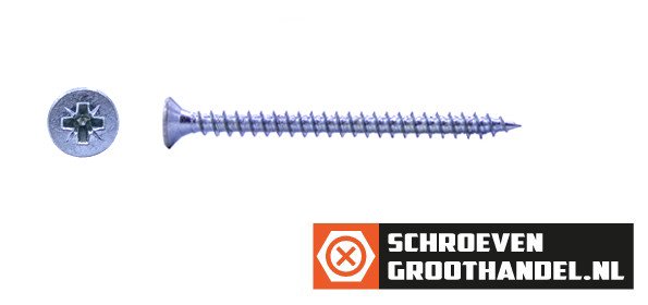 Alternatieve afbeelding voor Spanplattenschrauben 4x50mm verzinkt Senkkopf POZI-2 200 Stück