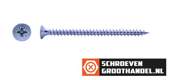 Alternatieve afbeelding voor Spanplattenschrauben 4x60mm verzinkt Senkkopf POZI-2 200 Stück