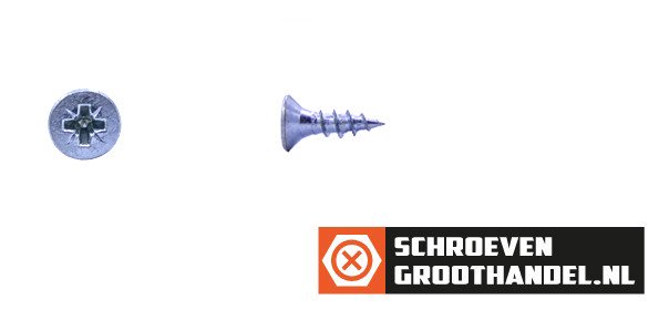 Alternatieve afbeelding voor Spanplattenschrauben 5x16mm verzinkt Senkkopf POZI-2 200 Stück