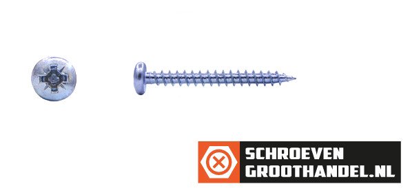 Alternatieve afbeelding voor Spanplattenschrauben 5x30mm verzinkt Linsenkopf POZI-2 200 Stück