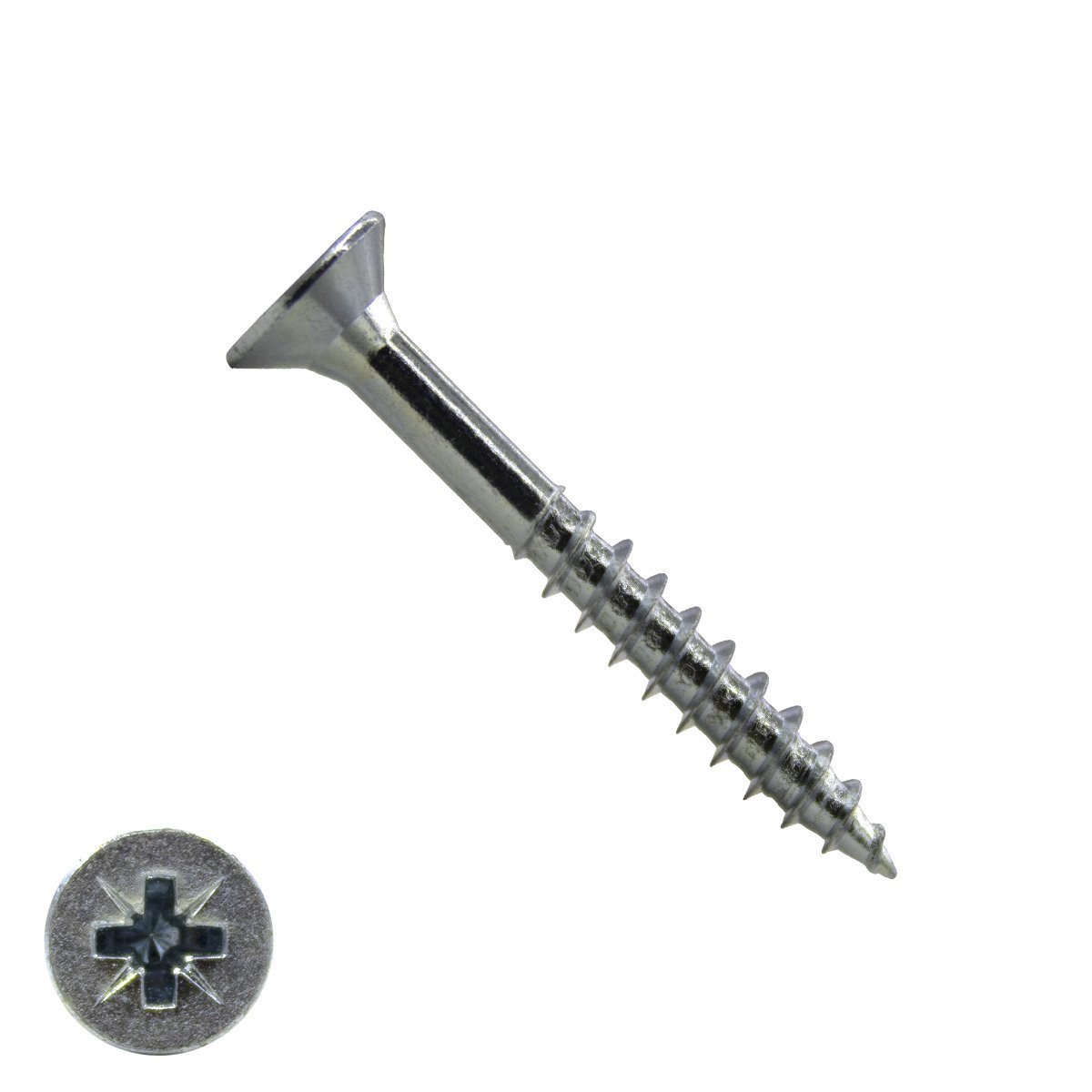 Alternatieve afbeelding voor Spanplattenschrauben 5x40/24mm verzinkt Senkkopf POZI-2 200 Stück