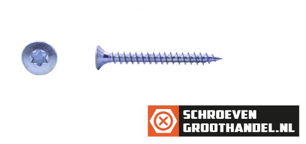 Alternatieve afbeelding voor Spanplattenschrauben 5x45mm verzinkt Senkkopf TORX-25 200 Stück
