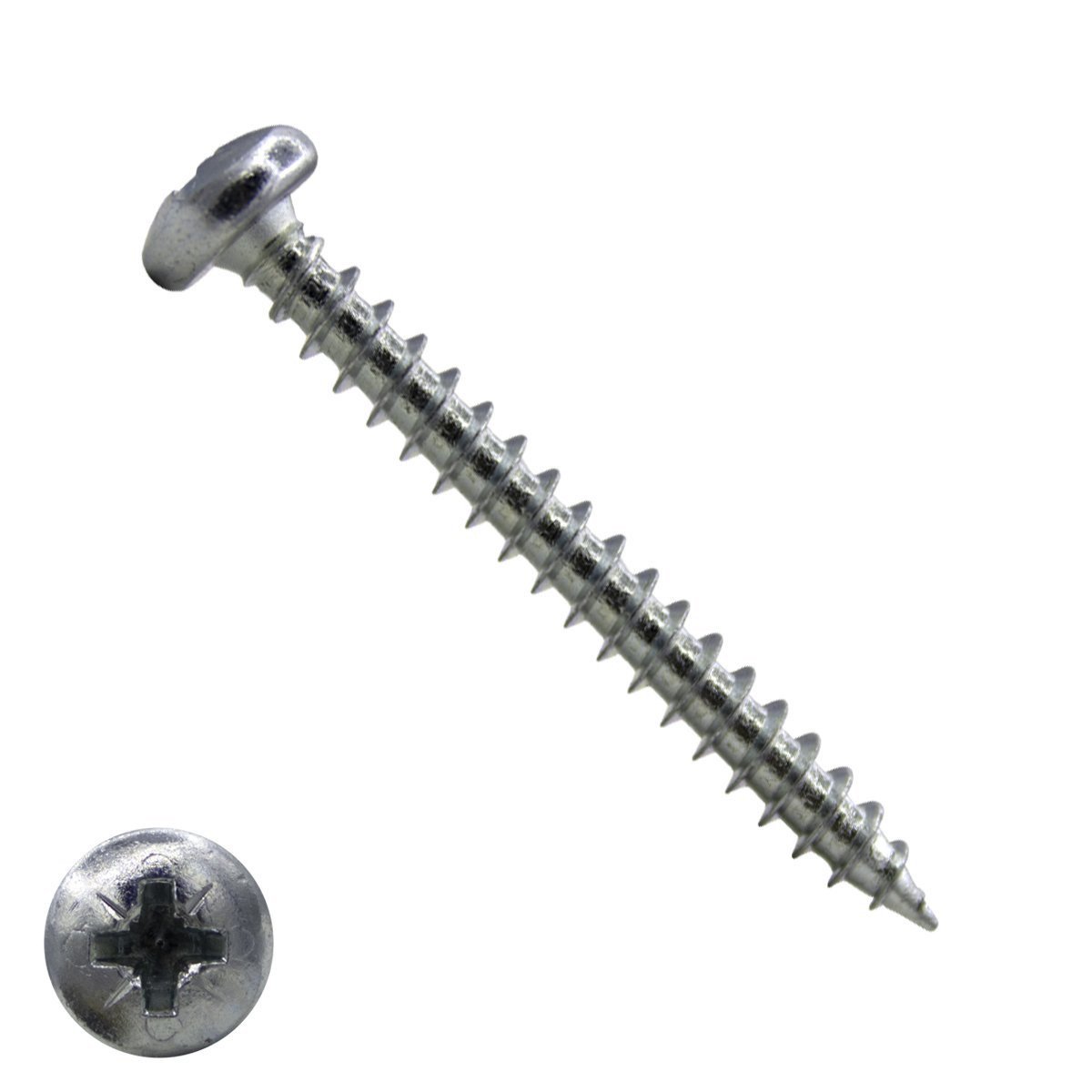 Alternatieve afbeelding voor Spanplattenschrauben 5x50mm verzinkt Linsenkopf POZI-2 200 Stück