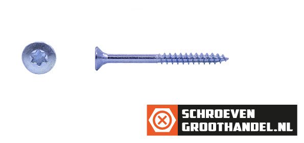 Alternatieve afbeelding voor Spanplattenschrauben 5x60/36mm verzinkt Senkkopf TORX-25 200 Stück