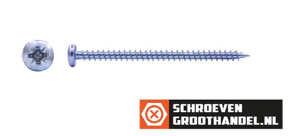 Alternatieve afbeelding voor Spanplattenschrauben 5x60mm verzinkt Linsenkopf POZI-2 200 Stück