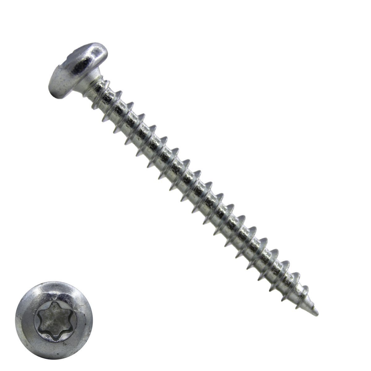Alternatieve afbeelding voor Spanplattenschrauben 5x60mm verzinkt Linsenkopf TORX-25 200 Stück