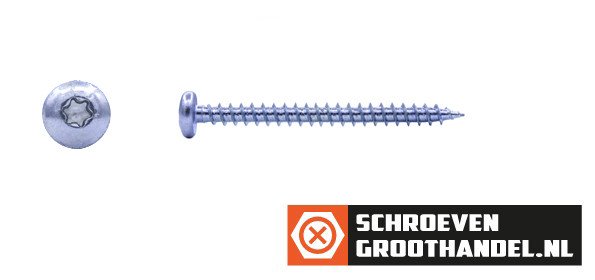 Alternatieve afbeelding voor Spanplattenschrauben 6x30mm verzinkt Linsenkopf TORX-30 200 Stück