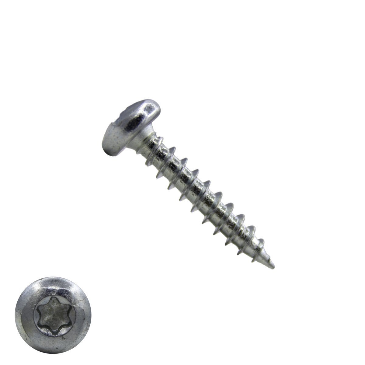 Alternatieve afbeelding voor Spanplattenschrauben 6x30mm verzinkt Linsenkopf TORX-30 200 Stück