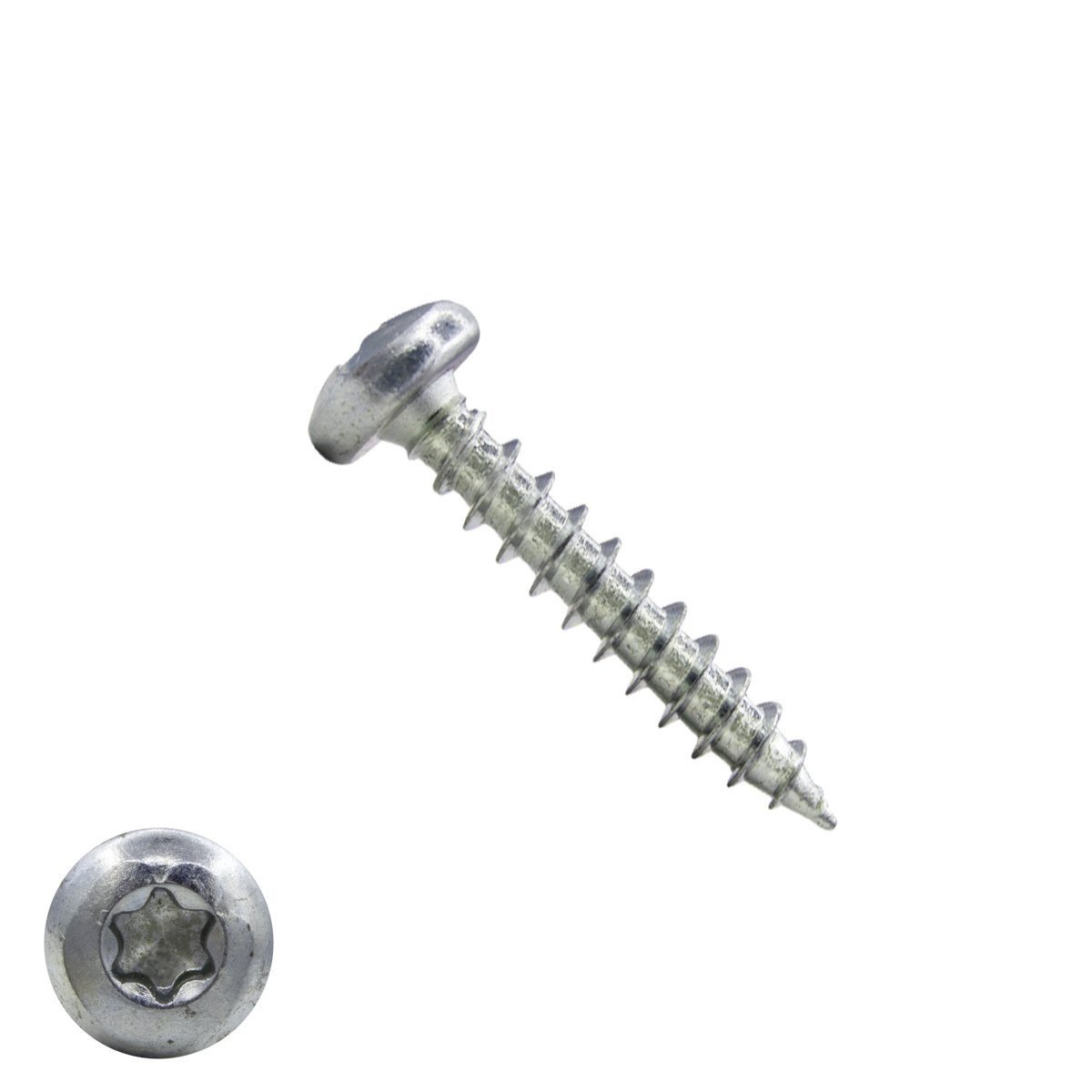 Alternatieve afbeelding voor Spanplattenschrauben 6x30mm verzinkt Linsenkopf TORX-30 200 Stück