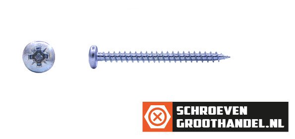 Alternatieve afbeelding voor Spanplattenschrauben 6x40mm verzinkt Linsenkopf POZI-3 200 Stück