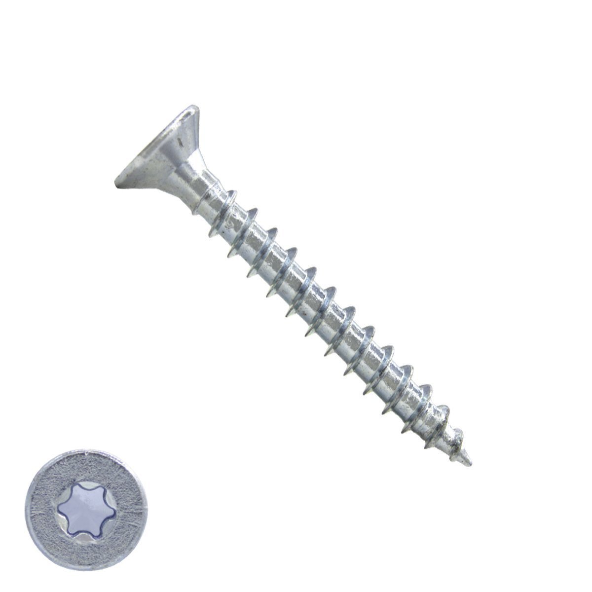 Alternatieve afbeelding voor Spanplattenschrauben 6x45mm verzinkt Senkkopf TORX-30 200 Stück