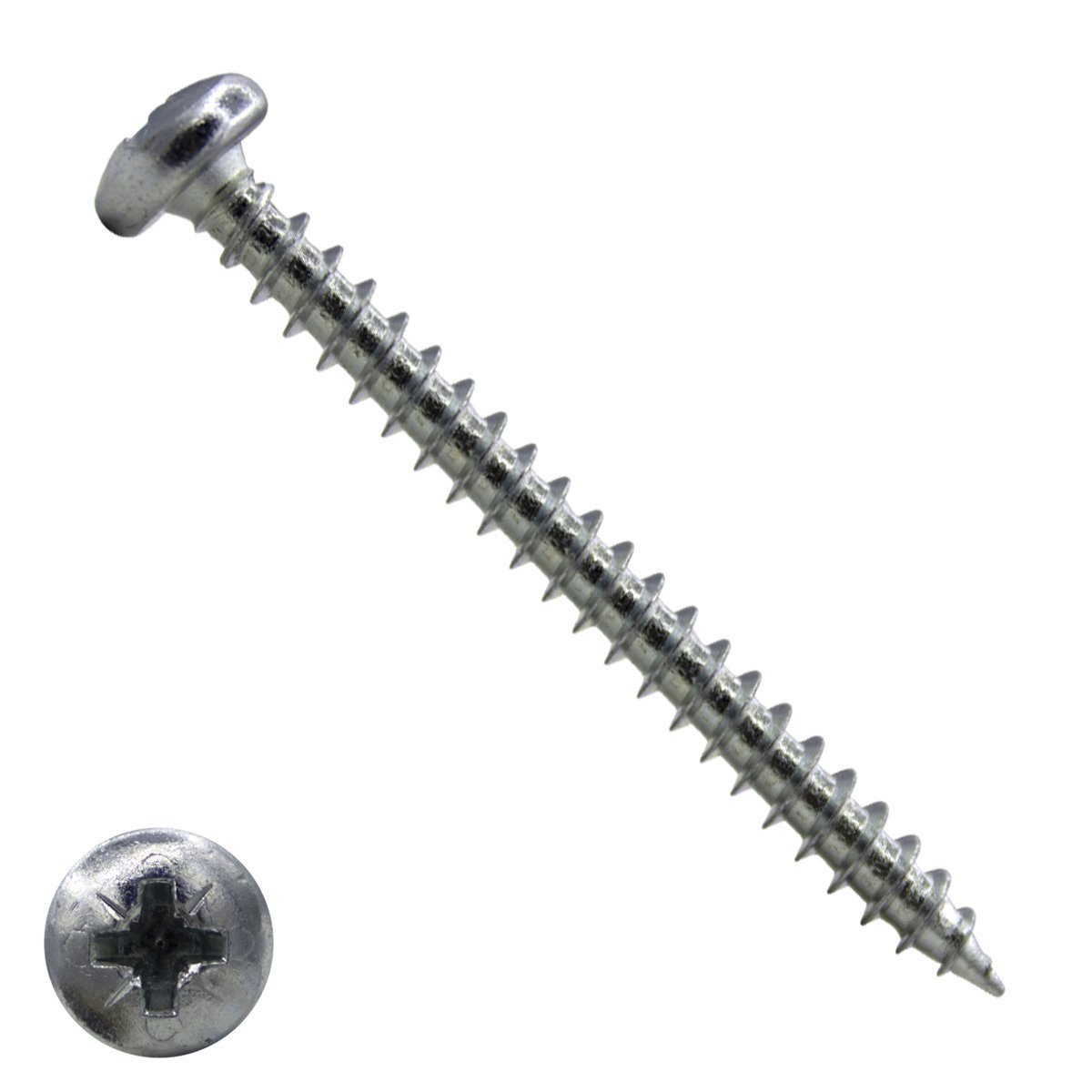 Alternatieve afbeelding voor Spanplattenschrauben 6x80mm verzinkt Linsenkopf POZI-3 100 Stück
