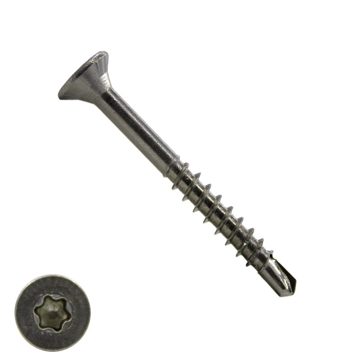 Alternatieve afbeelding voor Spanplattenschrauben mit Bohrspitze 5x50/30mm Edelstahl A2 Senkkopf TORX 200 Stück